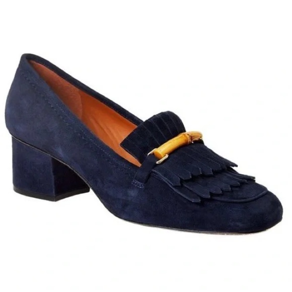 J McLaughlin navy suede loafers